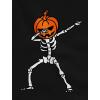 imageHalloween Dab Jack O Lantern Dabbing Pumpkin Skeleton Long Sleeve TShirtBlack