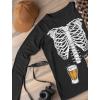imageMens Skeleton Beers in Belly Shirt Ribcage Xray Funny Halloween Costume Long Sleeve TShirt for MenBlack