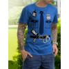 imagePolice Cop Uniform Shirt Halloween Costume Policeman Outfit Suit TShirtBlue