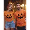 imagePumpkin Shirts for Women Men Jack O Lantern Pumpkin Costume Halloween Shirt Set Men Orange XLargeWomen Orange Small
