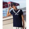 imageSailor Costume Shirt Men Nautical Theme Captain Navy Anchor Sailors Mens Halloween ShirtsNavy