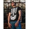 imageSkeleton Junk Food Ribcage Shirt Funny Halloween Costume for Men TShirt TShirtBlack