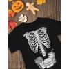 imageSkeleton Junk Food Ribcage Shirt Funny Halloween Costume for Men TShirt TShirtBlack