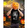 imageSkeleton Shirt Mens Rib Cage Costume Adult Funny Halloween Shirts for Men Large Black