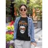 imageSkull Graphic Short Sleeve Tops Funny Halloween Tee Mama Shirts Women TShirtBlack