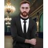 imageSuit ampamp Tie Printed Tuxedo Mens Shirt Funny Wedding Bachelor Party Halloween Costume Mens Tux Long Sleeve TShirtBlack