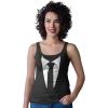 imageTuxedo Tie Printed Suit Womens Racerback Tank TopBlack