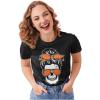 imageFunny Halloween Tee Women Skeleton Graphic Short Sleeve Tops Women TShirtBlack