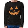 imageOrange Pumpkin Face Jack O Lantern Halloween Costume Long Sleeve TShirtBlack