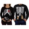 imagePregnant Halloween Costume Skeleton Xray Couples Matching Long Sleeve ShirtsMen Black  Women Black
