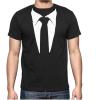 imagePrinted Suit and Tie Tuxedo Shirts for MenFunny Wedding Bachelor Party Halloween Costume Mens Tux ShirtBlack
