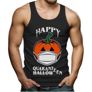 imageHappy Halloween Tank Top 2020 Quarantine Pumpkin Jack O Lantern Mens Tank TopBlack