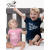 imageBig Brother Little Sister Matching Outfits Baby Announcement Sibling Shirts SetKids Shirt Navy  Baby Pink