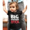 imageGirls Big Sisters Rock Best Siblings Gift Kids TShirt Big Sis Black 2T