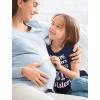 imageTstars Awesome Daughters Get Promoted to Big Sister Baby Announcement Girls ShirtNavy