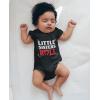 imageTstars Baby Boys Little Brothers Roll Best Siblings Gifts Rock Baby Bodysuit Little BroBlack