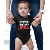 imageTstars Baby Boys Little Brothers Roll Best Siblings Gifts Rock Baby Bodysuit Little BroBlack