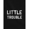 imageTstars Dad ampamp Baby Matching Set BigLittle Trouble Funny Fathers Day Gifts For DadDad Black  Baby Black