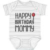 imageTstars Happy Birthday Mommy Outfit Infant Moms Gift Baby Girl Boy Bodysuit Pants SetGray Stripes