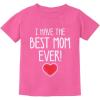 imageTstars My Heart Belongs to Mommy TShirt Mothers Day I Have The Best Mom Ever Toddler ampamp Youth Kids ShirtBest Ever  Pink