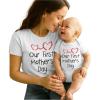 imageTstars Our First Mothers Day Baby Outfit Matching Gifts  Mommy and Me Matching Outfits  First Time Mommy Mothers Day GiftMom White  Baby White