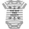 imageTstars You Got This Daddy Outfit Funny New Dad Gift Newborn Baby BodysuitGrayWhite