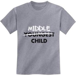 imageMiddle Child Shirt Sibling Big Brother Sister Toddler ampamp Youth Kids TShirtGray