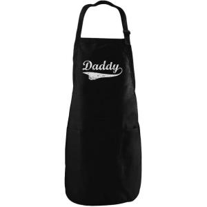 imageTstars Daddy Best Fathers Day Gift Distressed Vintage Style BBQ Chef Apron One Size Black
