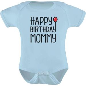 imageTstars Happy Birthday Mommy Outfit Infant Moms Gift Baby Girl Boy Bodysuit Pants SetAqua