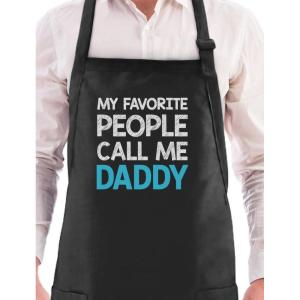 imageTstars My Favorite People Call Me DADDY  Funny Gift for Fathers BBQ Chef Apron One Size Black