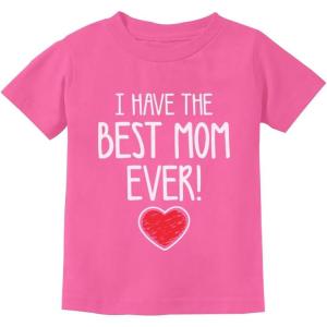 imageTstars My Heart Belongs to Mommy TShirt Mothers Day I Have The Best Mom Ever Toddler ampamp Youth Kids ShirtBest Ever  Pink