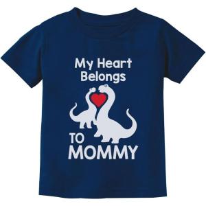 imageTstars My Heart Belongs to Mommy TShirt Mothers Day I Have The Best Mom Ever Toddler ampamp Youth Kids ShirtDino Belongs  Navy