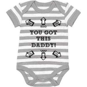 imageTstars You Got This Daddy Outfit Funny New Dad Gift Newborn Baby BodysuitGrayWhite