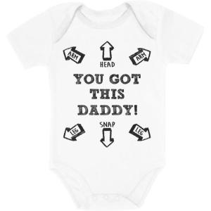 imageTstars You Got This Daddy Outfit Funny New Dad Gift Newborn Baby BodysuitWhite