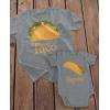 imageFathers Day Taco Taquito Dad and Baby Shirts Funny Daddy and Son Matching OutfitGray Baby  Gray Dad