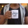 imageShark Coffee Mug for Dad Fathers Day Family Funny Daddy Ceramic Mug Birthday for Dad Christmas for Father from Kids Shark Dad Coffee Mug 15 Ounce WhiteWhite
