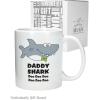 imageShark Coffee Mug for Dad Fathers Day Family Funny Daddy Ceramic Mug Birthday for Dad Christmas for Father from Kids Shark Dad Coffee Mug 15 Ounce WhiteWhite