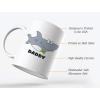 imageShark Coffee Mug for Dad Fathers Day Family Funny Daddy Ceramic Mug Birthday for Dad Christmas for Father from Kids Shark Dad Coffee Mug 15 Ounce WhiteWhite