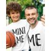 imageTstars Dad and Son Matching TShirts Funny Me ampamp Mini Me Matching Set OutfitDad White  Son White