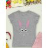 imageTstars Easter Bunny Face TShirt WomenGray