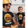 imageTstars Fast Food Set Daddy and Me Matching Outfit Gift for New Dad Fathers Day Shirt Baby Bodysuit Set Burger Fries NuggetsBlack Burger