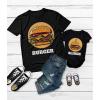 imageTstars Fast Food Set Daddy and Me Matching Outfit Gift for New Dad Fathers Day Shirt Baby Bodysuit Set Burger Fries NuggetsBlack Burger