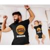 imageTstars Fast Food Set Daddy and Me Matching Outfit Gift for New Dad Fathers Day Shirt Baby Bodysuit Set Burger Fries NuggetsBlack Burger