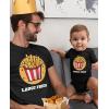 imageTstars Fast Food Set Daddy and Me Matching Outfit Gift for New Dad Fathers Day Shirt Baby Bodysuit Set Burger Fries NuggetsBlack Fries