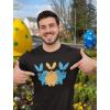 imageTstars Hip Trio Bunnies Shades Funny Hipster Easter Bunny TShirtBlack