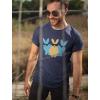 imageTstars Hip Trio Bunnies Shades Funny Hipster Easter Bunny TShirtNavy
