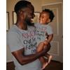 imageTstars Our First Fathers Day Matching Outfits New Dads Gift Set Dad Shirt ampamp Baby Bodysuit for Son or DaughterDad Gray  Baby Gray