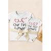 imageTstars Our First Fathers Day Matching Outfits New Dads Gift Set Dad Shirt ampamp Baby Bodysuit for Son or DaughterDad White  Baby White
