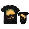 imageFathers Day Taco Taquito Dad and Baby Shirts Funny Daddy and Son Matching OutfitBlack Baby  Black Dad