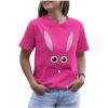 imageTstars Easter Bunny Face TShirt WomenPink